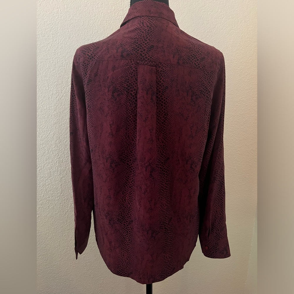 Rails Kate Silk Shirt Red Python Size Small - image 5